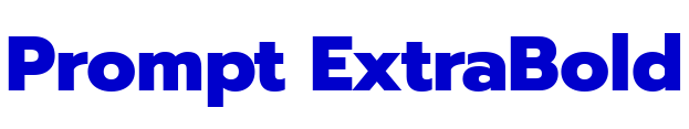 Prompt ExtraBold 字体